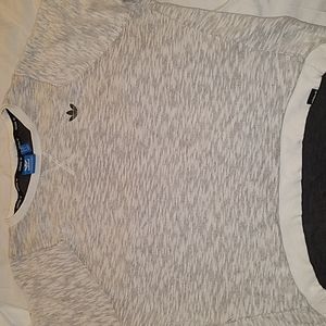 Womens Adidas soft knit sweater size Small color gray